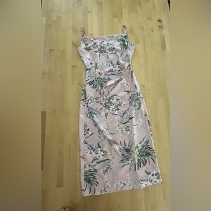 re:named Strapless Pink Floral Dress